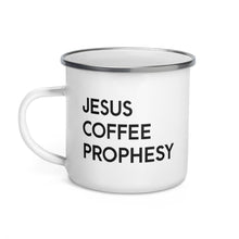 Load image into Gallery viewer, Jesus Coffee Prophesy Enamel Mug - Lioness Merch