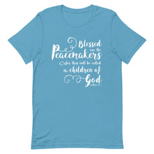 Load image into Gallery viewer, Blessed are the Peacemakers Unisex T-Shirt - Multi Colors_White Print - Lioness Merch