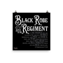 Load image into Gallery viewer, Black Robe Regiment Photo paper poster_white text - Lioness Merch