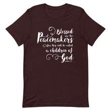 Load image into Gallery viewer, Blessed are the Peacemakers Unisex T-Shirt - Multi Colors_White Print - Lioness Merch