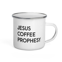 Load image into Gallery viewer, Jesus Coffee Prophesy Enamel Mug - Lioness Merch