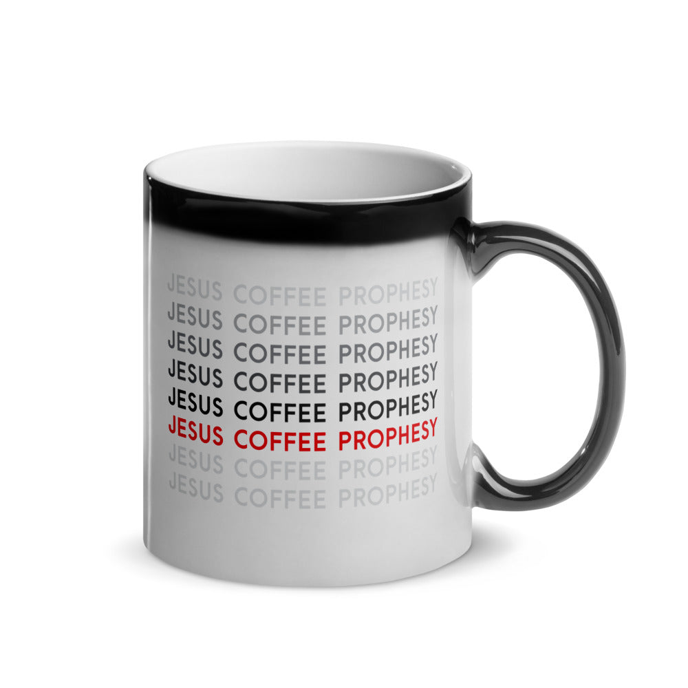 Jesus Coffee Prophesy Glossy Magic Mug - Lioness Merch