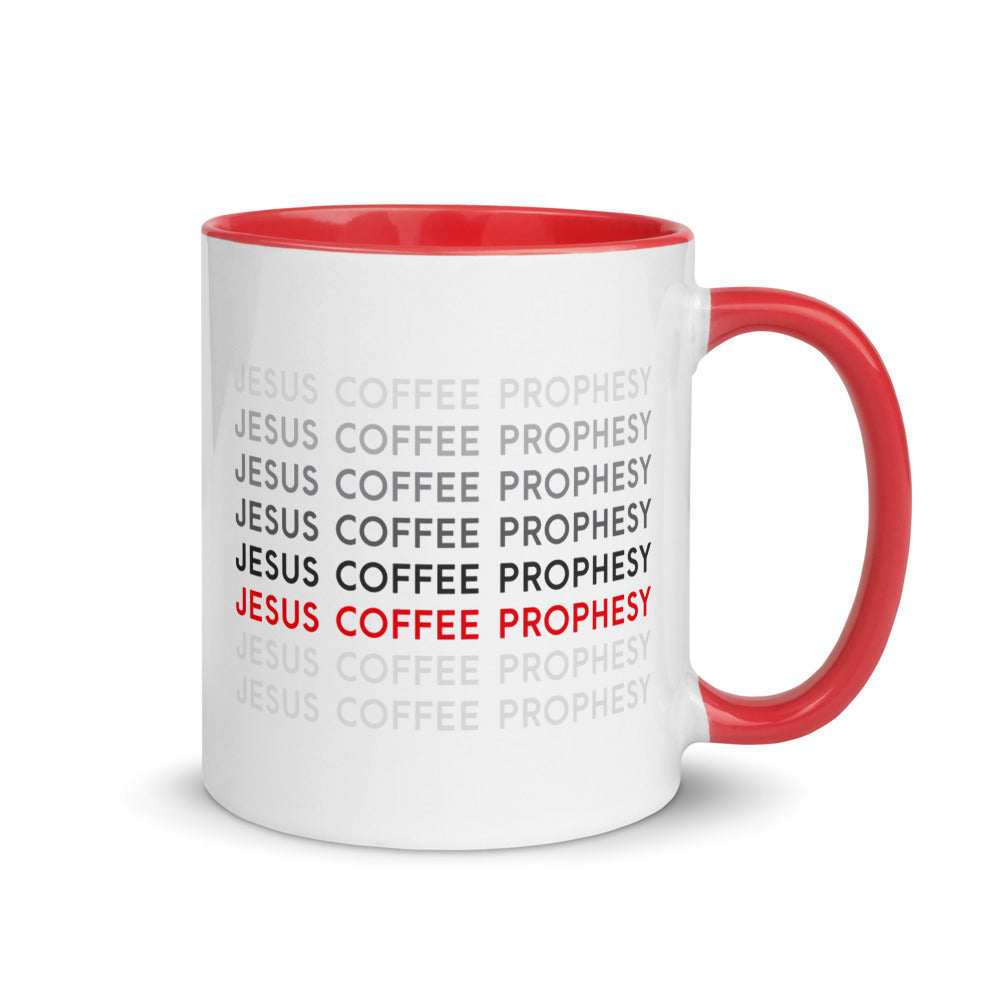 Jesus Coffee Prophesy Mug with Color Inside - Lioness Merch