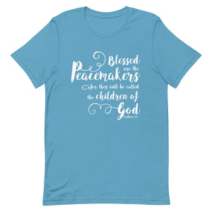 Blessed are the Peacemakers Unisex T-Shirt - Multi Colors_White Print - Lioness Merch