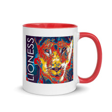 Load image into Gallery viewer, Lioness Graphic Mug with Color Inside - Lioness Merch
