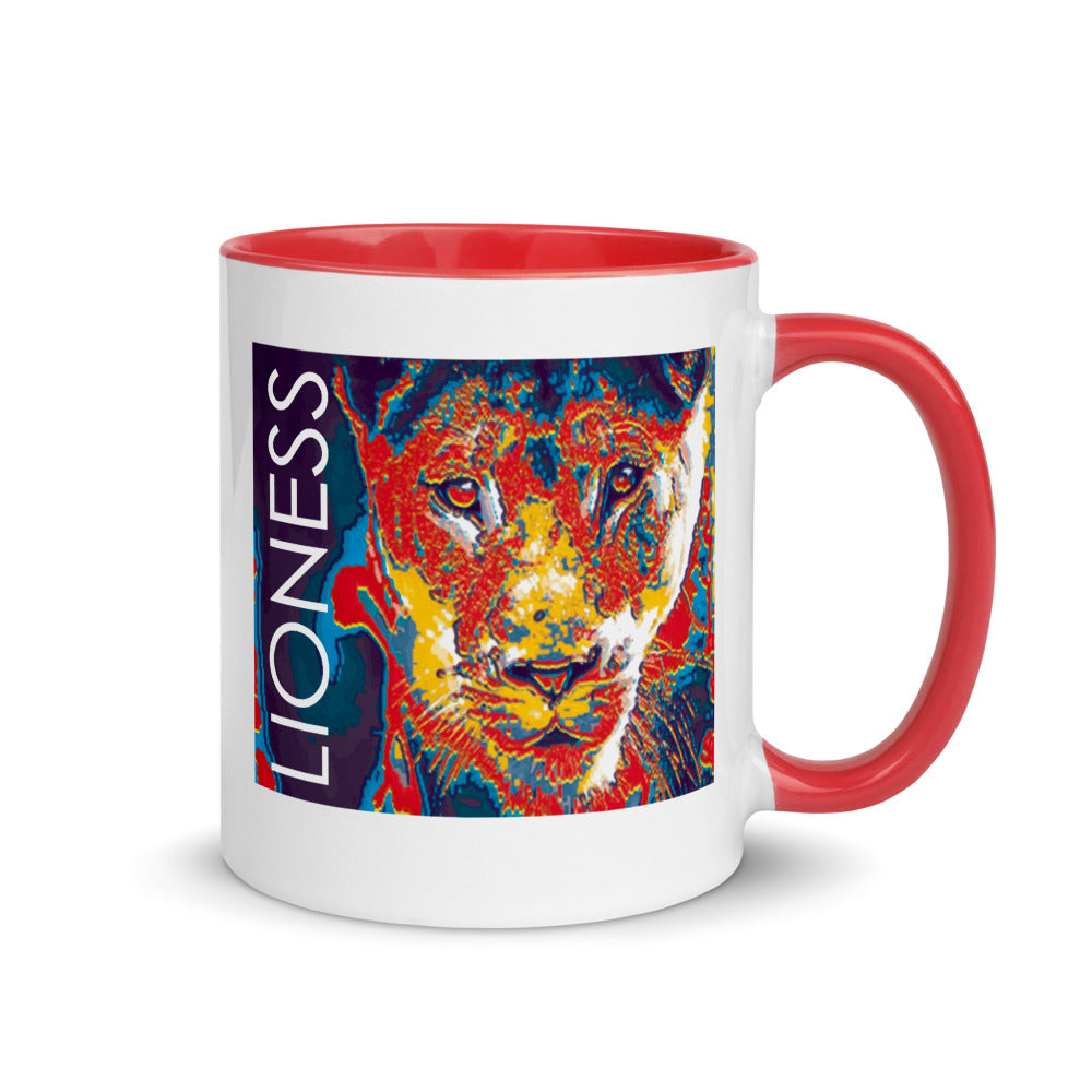 Lioness Graphic Mug with Color Inside - Lioness Merch