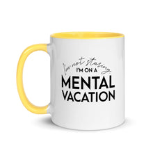 Load image into Gallery viewer, Mental Vacation Mug with Color Inside - Lioness Merch
