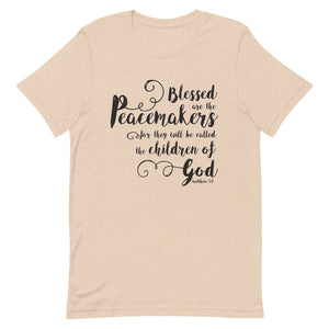 Blessed are the Peacemakers Unisex T-Shirt - Multiple Colors_Black Print - Lioness Merch