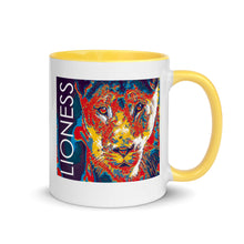 Load image into Gallery viewer, Lioness Graphic Mug with Color Inside - Lioness Merch
