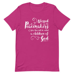 Blessed are the Peacemakers Unisex T-Shirt - Multi Colors_White Print - Lioness Merch