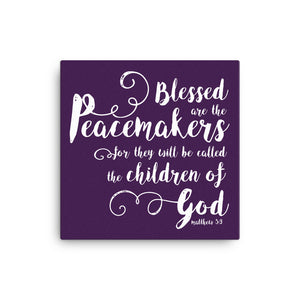 Blessed are the Peacemakers Canvas Print - Lioness Merch