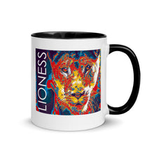 Load image into Gallery viewer, Lioness Graphic Mug with Color Inside - Lioness Merch
