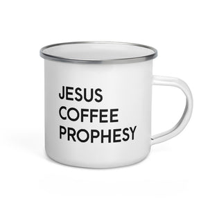 Jesus Coffee Prophesy Enamel Mug - Lioness Merch