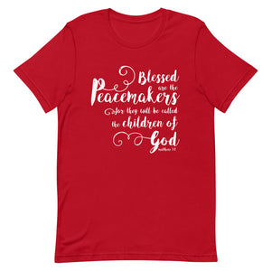 Blessed are the Peacemakers Unisex T-Shirt - Multi Colors_White Print - Lioness Merch