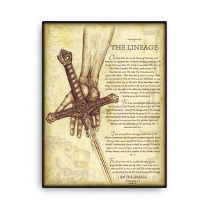 The Lineage Declaration 18"x24" Canvas Print - Lioness Merch