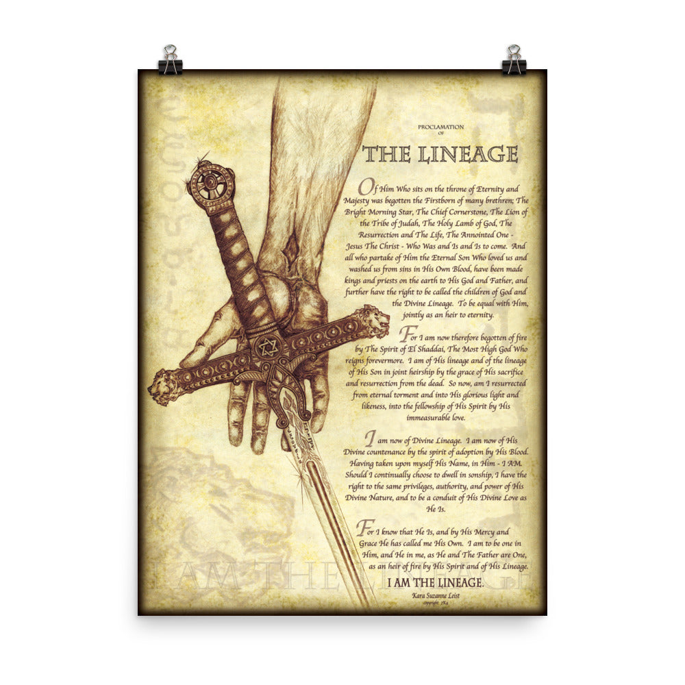 The Lineage Declaration Photo Paper Poster 18