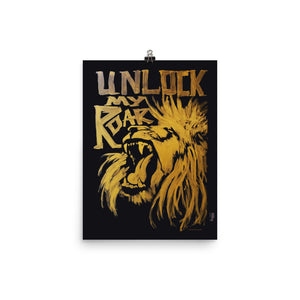 Unlock My Roar Photo Paper Poster - Lioness Merch