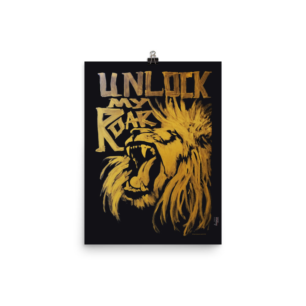 Unlock My Roar Photo Paper Poster - Lioness Merch