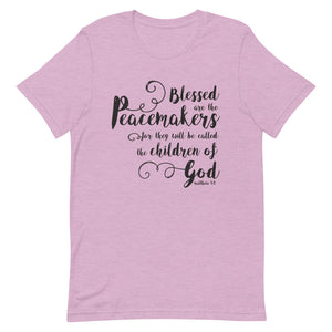 Blessed are the Peacemakers Unisex T-Shirt - Multiple Colors_Black Print - Lioness Merch