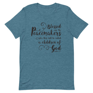 Blessed are the Peacemakers Unisex T-Shirt - Multiple Colors_Black Print - Lioness Merch