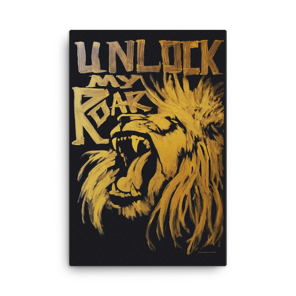 Unlock my Roar Canvas Print - Lioness Merch