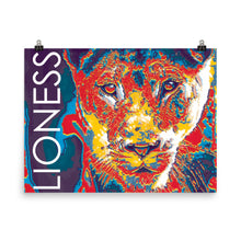 Load image into Gallery viewer, Lioness Graphic Art Photo paper poster - Lioness Merch
