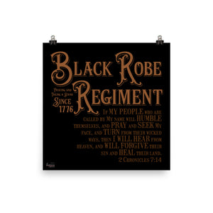 Black Robe Regiment Photo paper poster - Lioness Merch